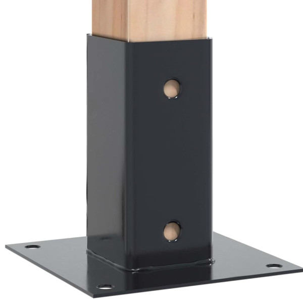 Bases para postes cuadradas 4 uds. Antracita 71x71 mm M 5