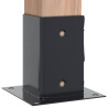 Bases para postes cuadradas 4 uds. Antracita 81x81 mm 4