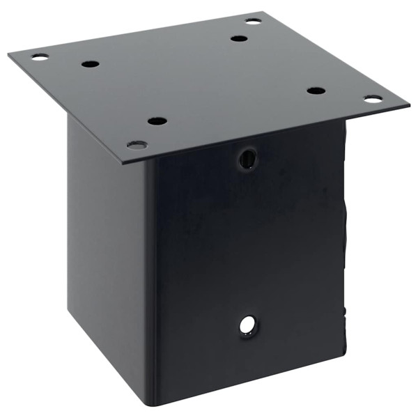 Bases para postes cuadradas 4 uds. Antracita 101x101 mm M 5