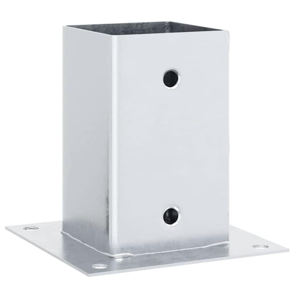 Bases para postes cuadradas 4 uds. Plata 91x91 mm M 3