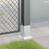 Bases de poste quadradas 4 pcs prata 91x91 mm aço galvanizado 4