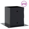 Bases para postes cuadradas 12 uds. Antracita 121x121 mm 2