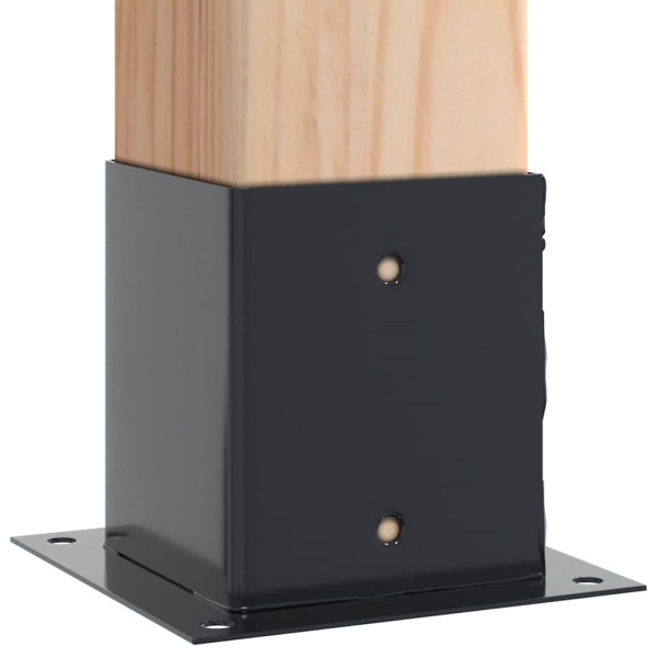 Bases de coluna quadradas 12 peças 121x121mm aço revestido a pó M 4