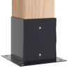 Bases para postes cuadradas 12 uds. Antracita 121x121 mm 4