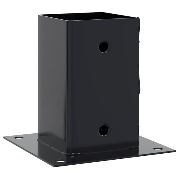 Bases para postes cuadradas 12 uds. Antracita 81x81 mm M 3