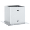 Bases para postes cuadradas 4 uds. Plata 141x141 mm 3