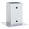 Bases para postes cuadradas 12 uds. Plata 81x81 mm 3