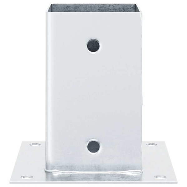 Bases para postes cuadradas 12 uds. Plata 81x81 mm M 4