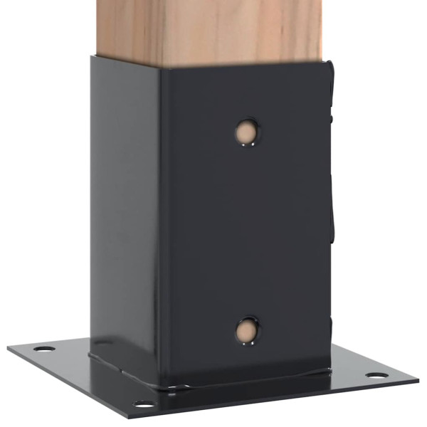 Bases para postes cuadradas 4 uds. Antracita 91x91 mm M 4