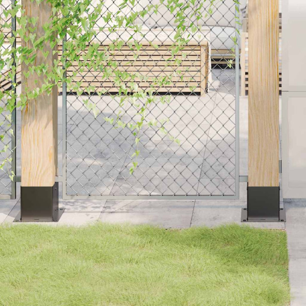 Bases para postes cuadradas 12 uds. Antracita 141x141 mm D