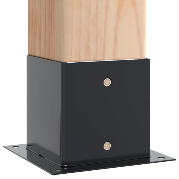 Bases de coluna quadradas 12 peças 141x141mm aço revestido a pó M 4