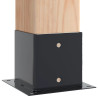 Bases para postes cuadradas 12 uds. Antracita 141x141 mm 4