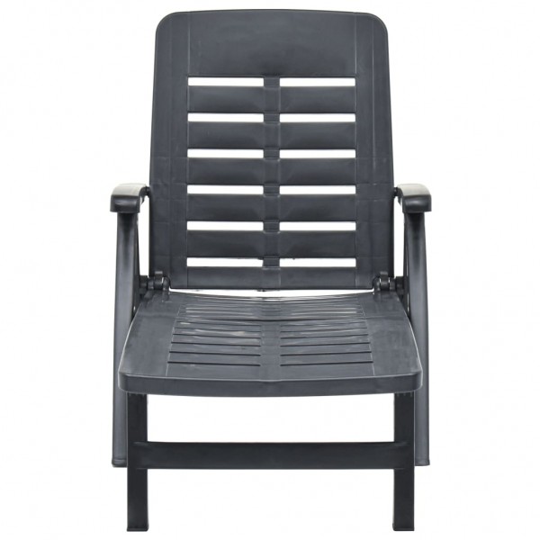 Tumbona plegable de plástico gris antracita M 2