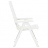 Cadeiras de jardim reclináveis 2 pcs plástico branco 4