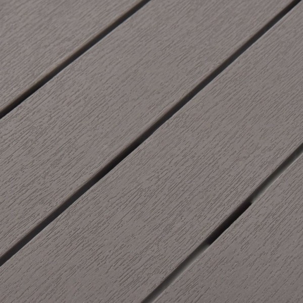 Mesa de jardim com 2 bancos plástico castanho M 2