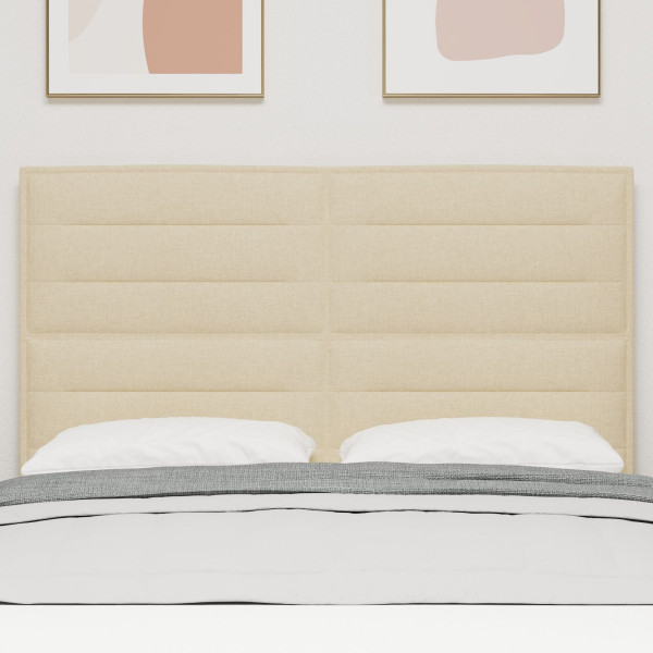 Cabeceira Design Linhas Creme 140 cm Tecido M 3