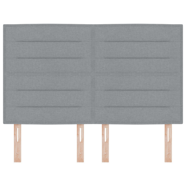 Cabeceira Design Linhas Cinzento Claro 160 cm Tecido M 4