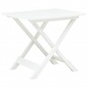 Mesa de jardín plegable de plástico blanco 79x72x70 cm 1