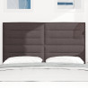Cabecero  Diseño Lines Marrón Oscuro 160 cm Tela 3