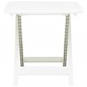 Mesa de jardín plegable de plástico blanco 79x72x70 cm 2