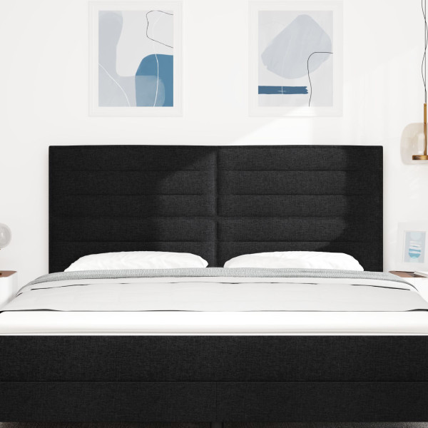 Cabeceira Design Lines Preto 180 cm Tecido M 3
