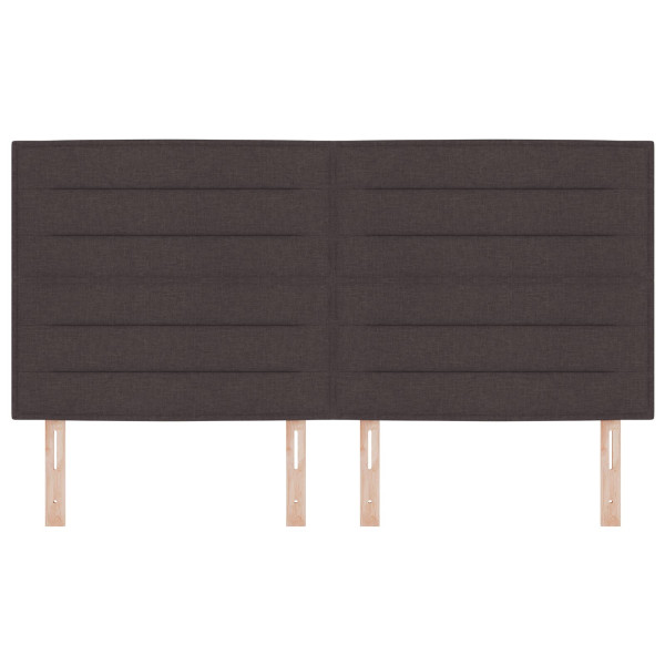 Cabecero  Diseño Líneas Marrón Oscuro 180 cm Tela M 4