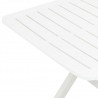 Mesa de jardín plegable de plástico blanco 79x72x70 cm 5