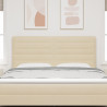 Cabeceira Design de Linhas Creme 180 cm Tecido 3