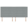 Cabeceira Design Linhas Cinza Claro 200 cm Tecido 4