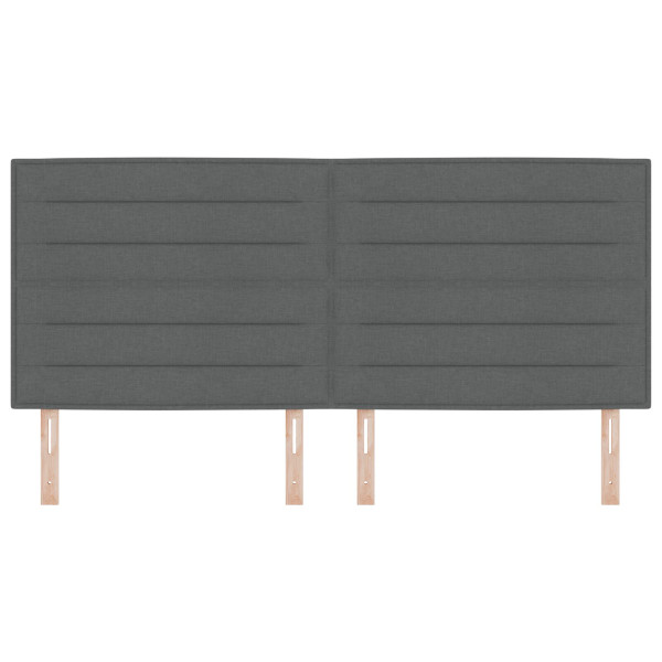 Cabeceira Design Linhas Cinza Escuro 200 cm Tecido M 4