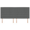 Cabeceira Design Linhas Cinza Escuro 200 cm Tecido 4