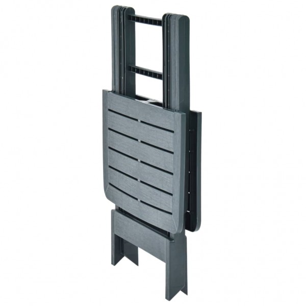Mesa de jardim dobrável 79x72x70 cm plástico verde M 5