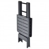 Mesa de jardín plegable de plástico gris antracita 79x72x70 cm 4
