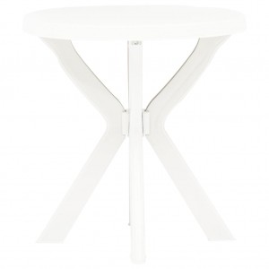 Mesa de bistrô Ø70 cm plástico branco H