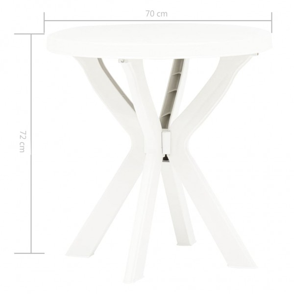 Mesa bistro blanca plástico Ø70 cm M 5