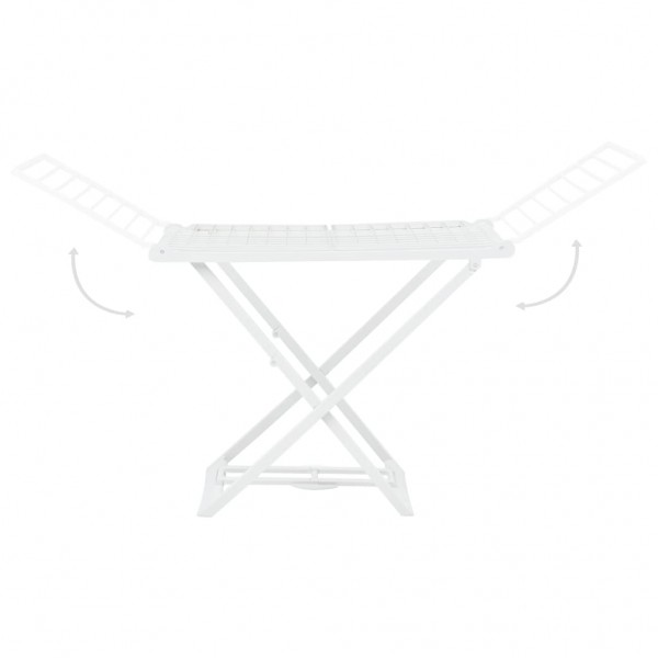 Estendal roupas dobrável plástico branco M 5
