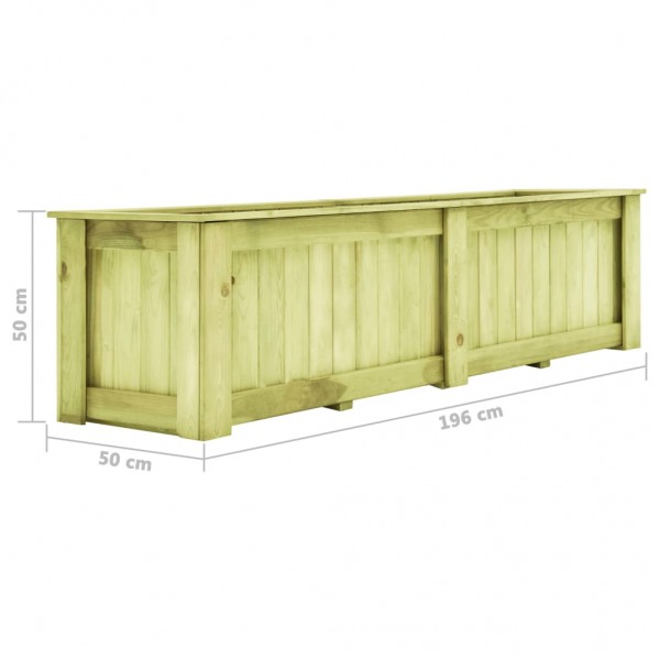 Arriate de madera de pino impregnada 196x50x50 cm M 5