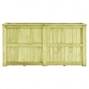 Arriate de madera de pino impregnada 196x50x100 cm H