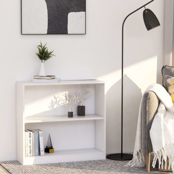 Estantería de aglomerado blanco 80x24x75 cm D