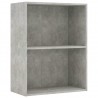 Estante c\ 2 prateleiras 60x30x76.5cm contrap. cinzento cimento 2
