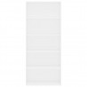 Estantería de 5 niveles madera contrachapada blanca 80x30x189cm 4