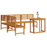Conjunto de Comedor de Jardín de Acacia de 4 Piezas 3