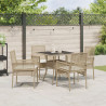 Conjunto de Jantar 5 Peças Bege Polyrattan 4