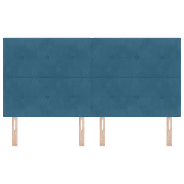 Cabeceira com Botões Azul Escuro 180 cm Veludo M 4