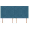 Cabeceira com Botões Azul Escuro 180 cm Veludo 4
