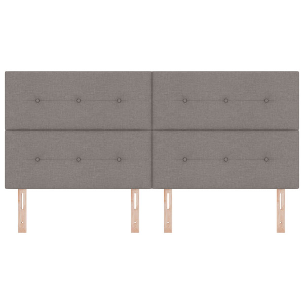 Cabecera  con botones acolchados taupe 200 cm tela M 4