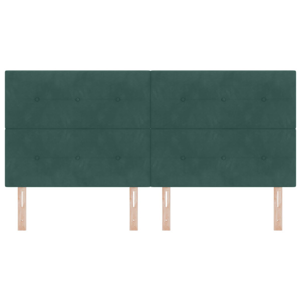 Cabecero  con Botones Verde Oscuro 200 cm Terciopelo M 4