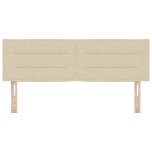 Cabeceira com Design de Linhas Creme 72 cm Tecido M 5