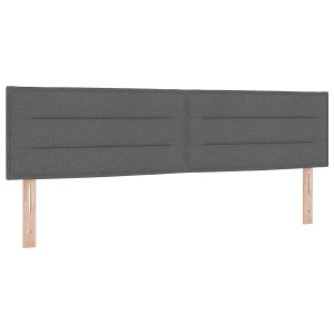 Cabeceira Linhas Design Cinza Escuro 90 cm Tecido H