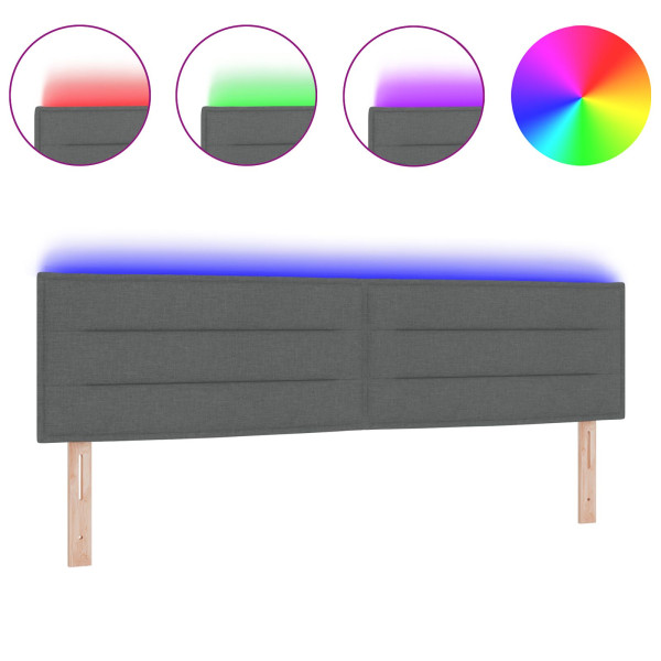 Cabecera  Diseño de Líneas Gris Oscuro 90 cm Tela M 3